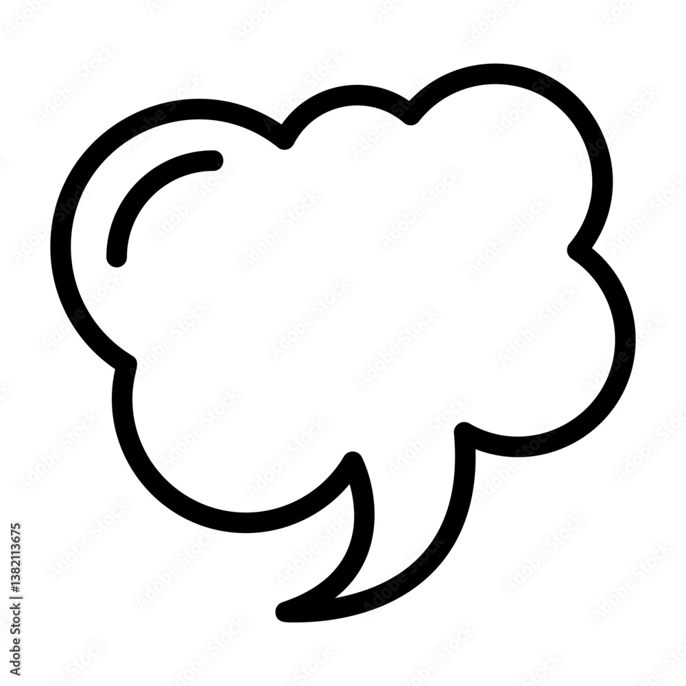 Cloud Chat Outline Icon Cloud Chat Outline Icon