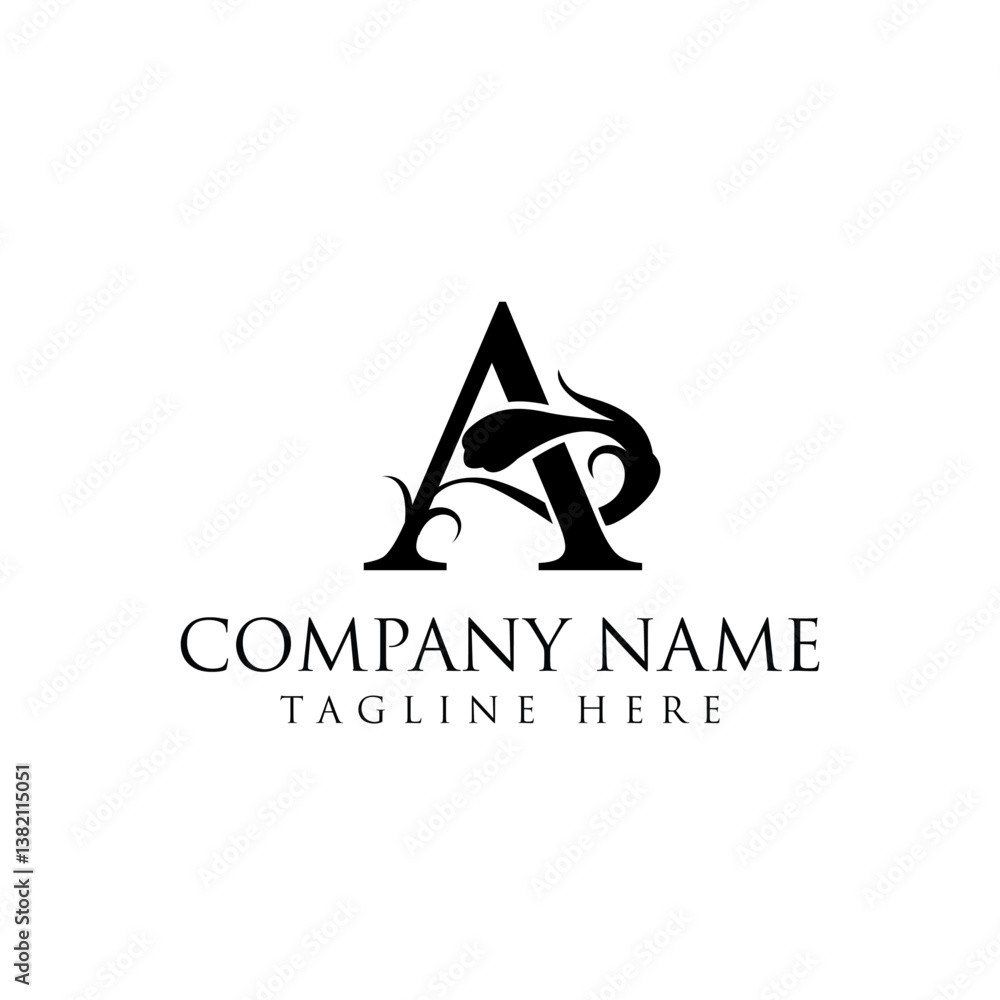 Fototapeta premium A letter logo with classic style.