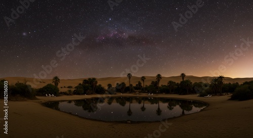 Wallpaper Mural Desert Oasis Mirroring the Starry Night Sky Torontodigital.ca