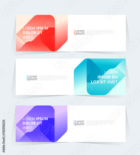 Geometric banner design with Vector presentation template.