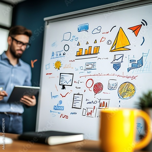 Scaling startup strategies for small business growth in modern workspaces visual insights on whiteboard concepts