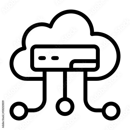 Web Hosting Outline Style  Icon