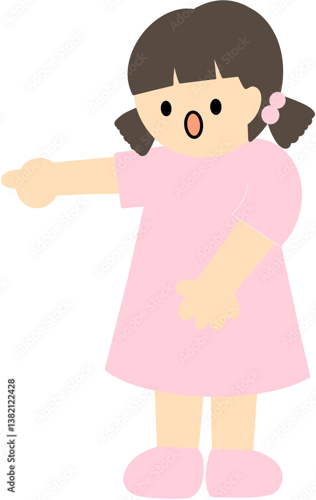 핑크 옷을 입은 소녀 