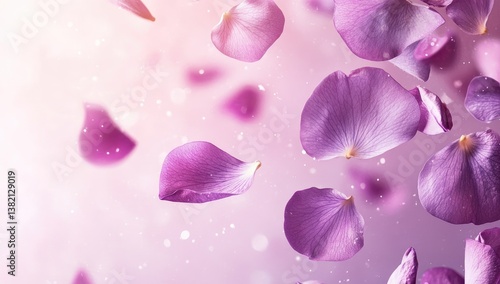 Wallpaper Mural Delicate Rose Petals Falling Torontodigital.ca