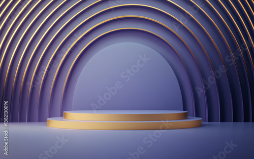 Minimalist e-commerce product display table business background 