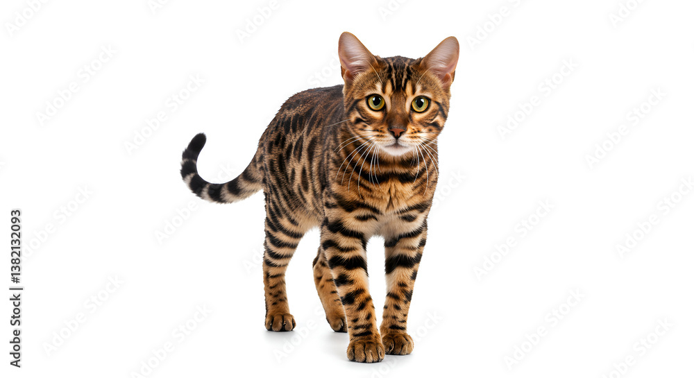bengal cat on white background bengal cat on white background