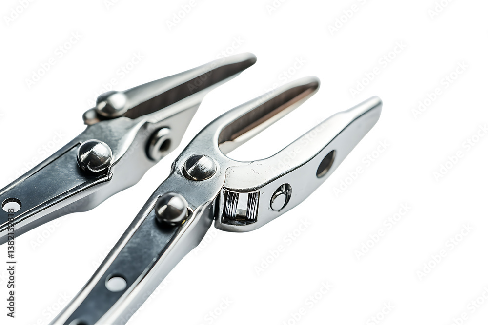 Precision Steel Surgical Instruments: Close-up Detail of Articulated Jaws Precision Steel Surgical Instruments: Close-up Detail of Articulated Jaws