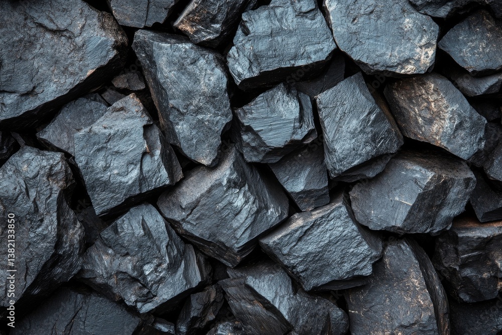 Angular cracked stones arranged in rough dense formation Angular cracked stones arranged in rough dense formation