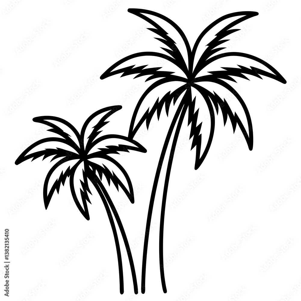 Fototapeta premium palm tree silhouette