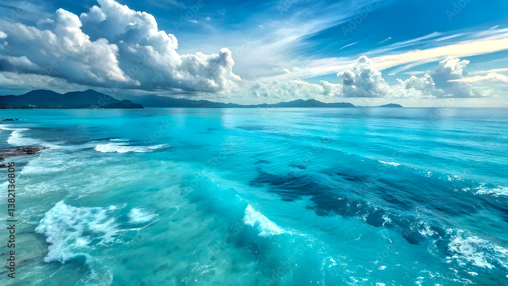 Beautiful Watercolor Background with Soft Ocean Blue Tones Beautiful Watercolor Background with Soft Ocean Blue Tones