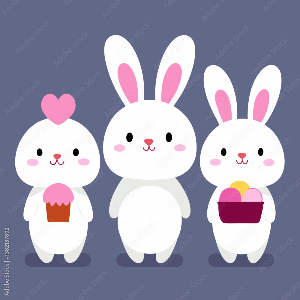 easter bunny with eggs easter bunny with eggs