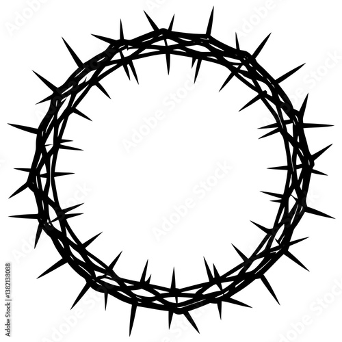 crown of thorns on white