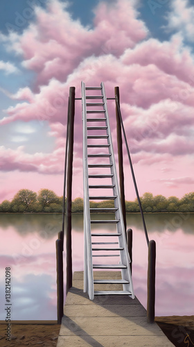Wallpaper Mural Dreamy Pink Landscape Torontodigital.ca