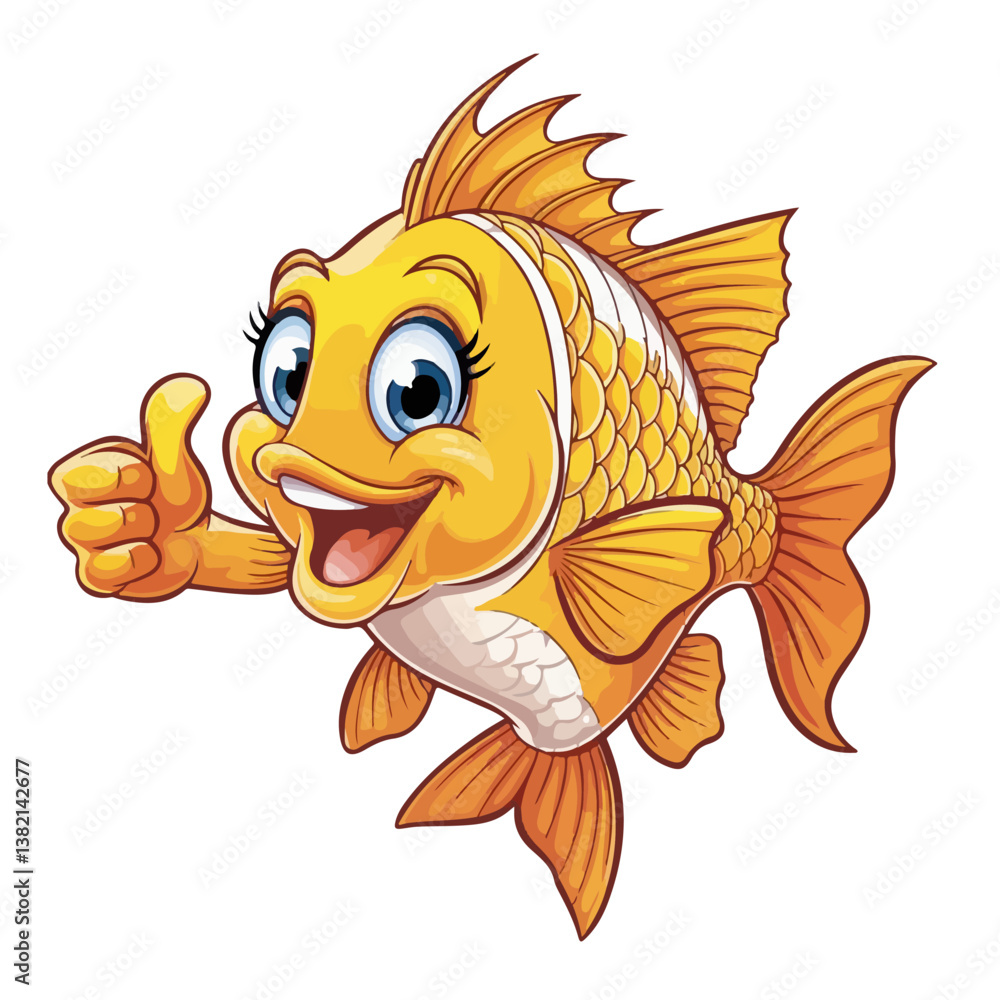 Fototapeta premium Goldfish vector illustration