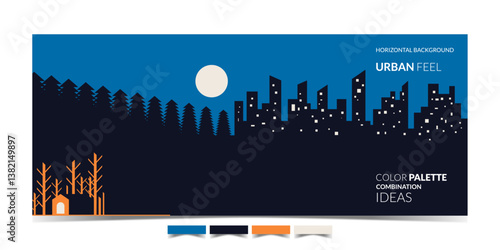 BACKGROUND 544 WITH MODERN ABSTRACT CITY LANDSCAPE FOR BRAND IDENTITY, PRESENTATION AND A LOT OF DESIGN NEEDS