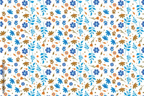 florals pattern. hand drawn florals vector background.
