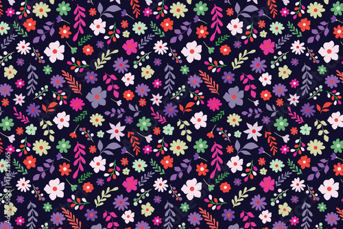 florals pattern. hand drawn florals vector background.