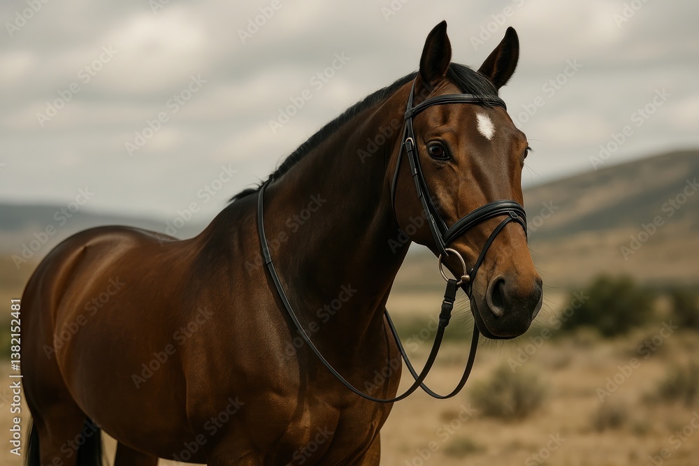 Obraz premium Majestic brown horse portrait