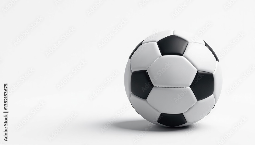 Fototapeta premium New pristine white football isolated on white backdrop , sport, equipment, game