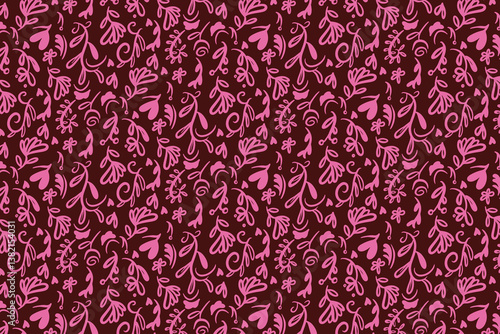 florals pattern. hand drawn florals vector background.