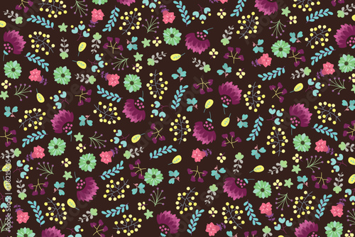 florals pattern. hand drawn florals vector background.