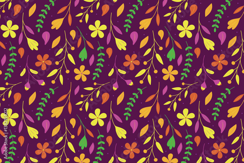 florals pattern. hand drawn florals vector background.