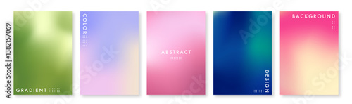 Yellow, blue, pink, red, colorful abstract gradient background asset, vector,