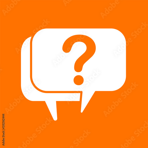 Ask question design on orange background.