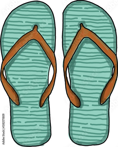 flip-flop. sandal soles ilustration vector