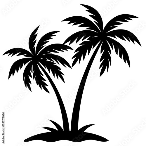 palm trees silhouettes
