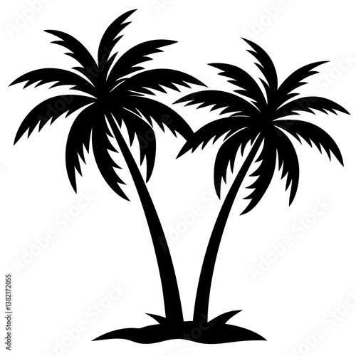 palm trees silhouettes