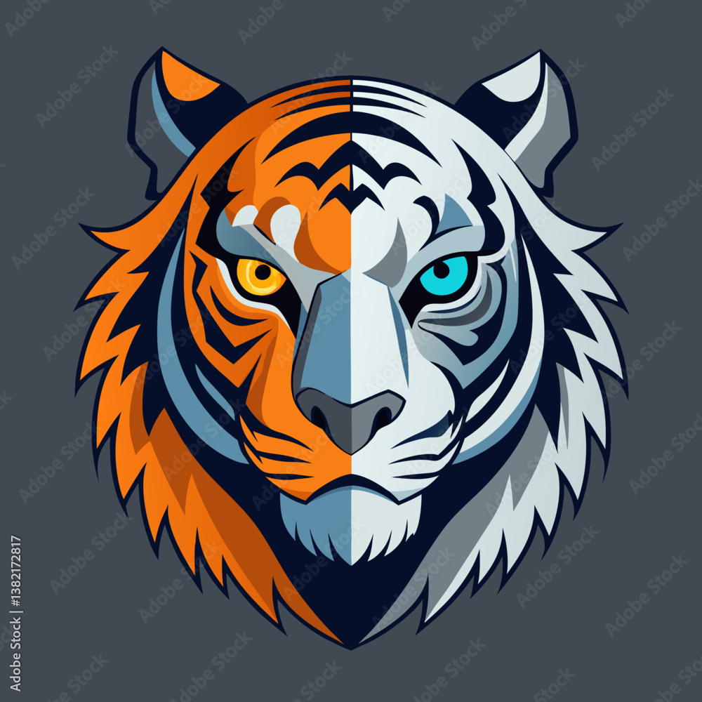 Fototapeta premium tiger head vector