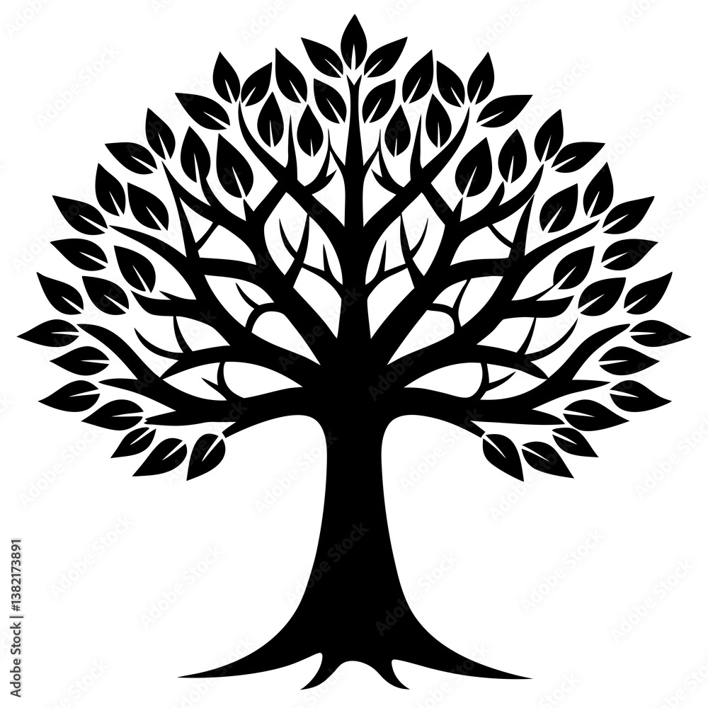 Obraz premium vector tree silhouette