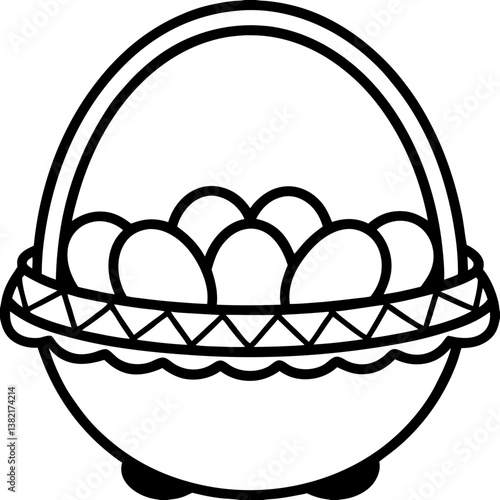 basket with eggs