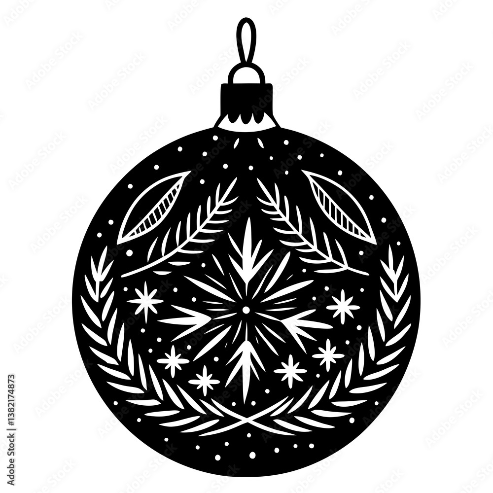 Christmas ball with snowflakes Christmas ball with snowflakes