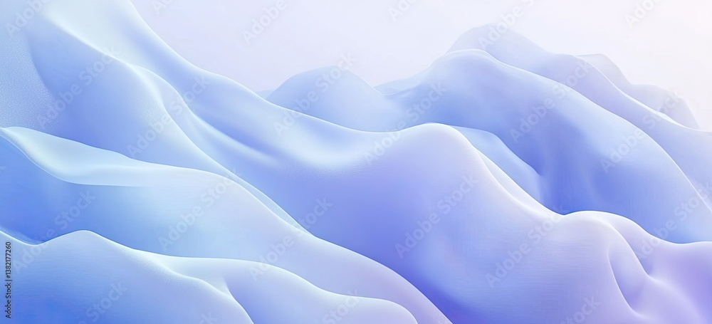 Obraz premium Soft, Fluid, Light Blue Abstract Forms