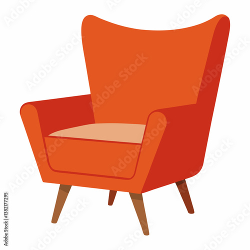 armchair isolated on white background
