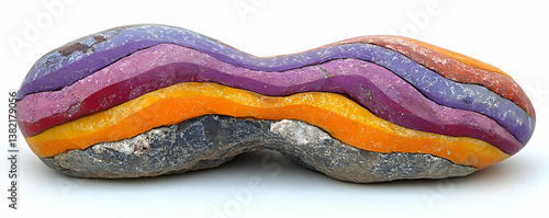 Colorful Layered Rock Illustration