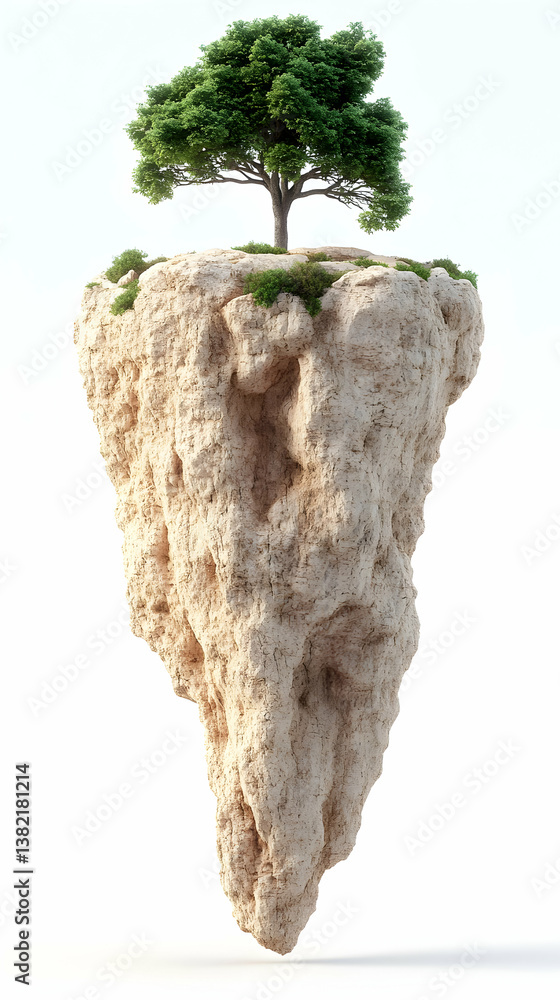 Floating Island 3D Render