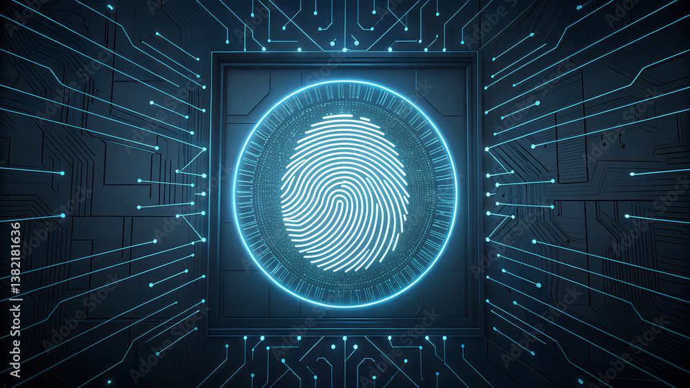 digital fingerprint surrounded by network of circuits symbolizes secure contactless payments and mobile wallets digital fingerprint surrounded by network of circuits symbolizes secure contactless payments and mobile wallets