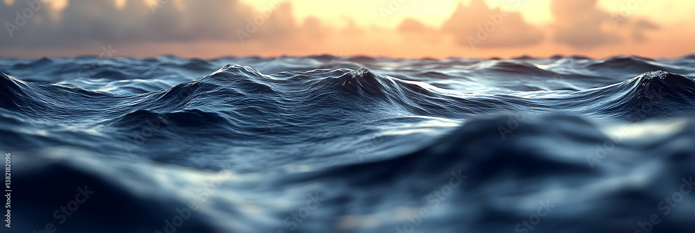 Ocean Waves 3D Illustration