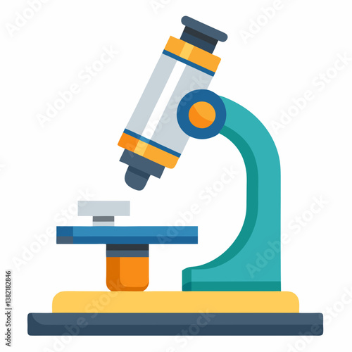 vector illustration of microscope