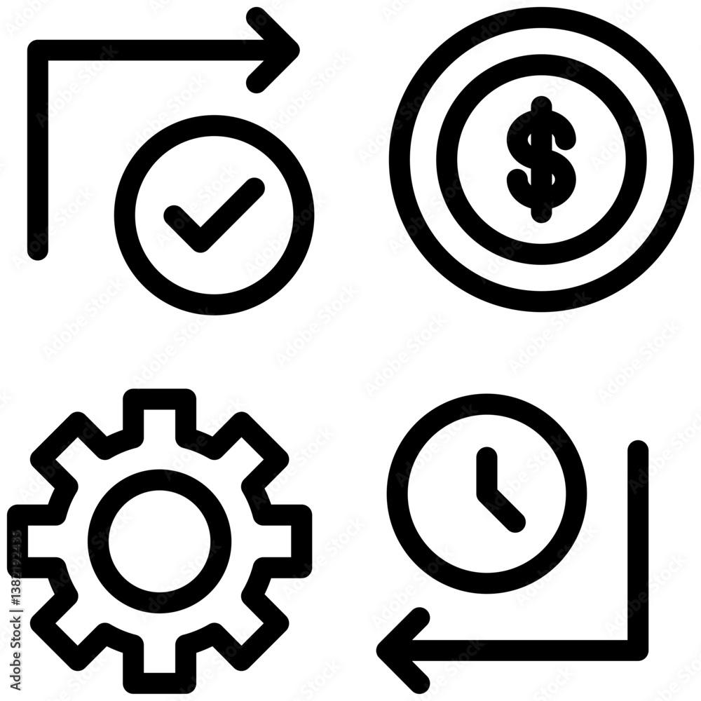 Efficiency, icon for business to consumer, website, application, printing, document, poster design, etc Efficiency, icon for business to consumer, website, application, printing, document, poster design, etc
