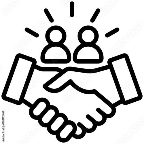 Relationship, icon for business to consumer, website, application, printing, document, poster design, etc