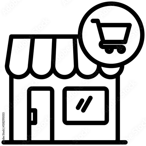 Retailer, icon for business to consumer, website, application, printing, document, poster design, etc