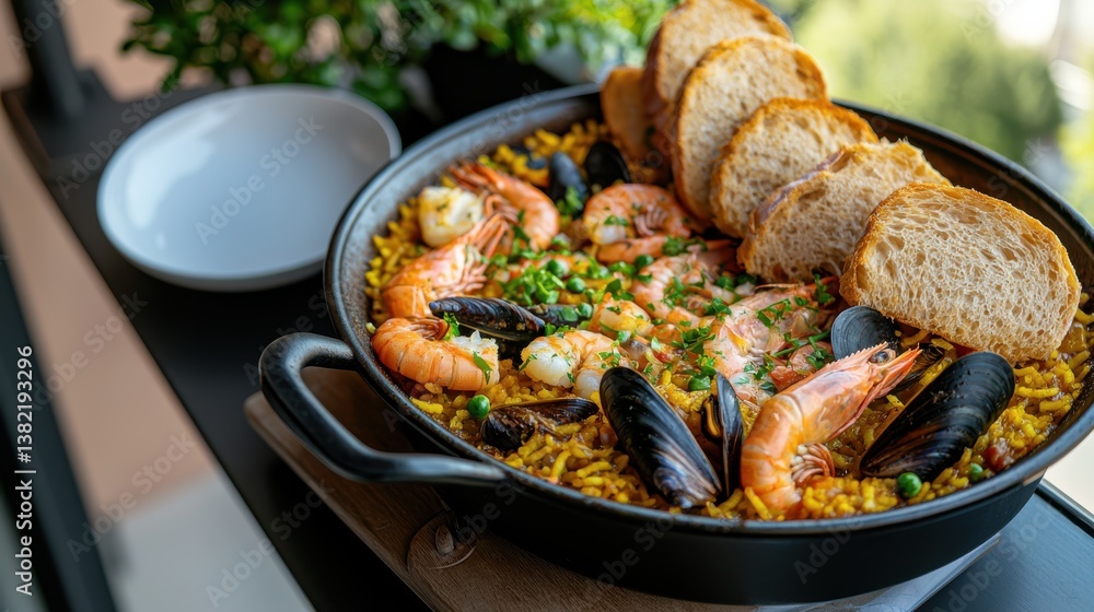 Delicious Bowl of Fresh Shrimp and Bread Creating a Culinary Delight Delicious Bowl of Fresh Shrimp and Bread Creating a Culinary Delight