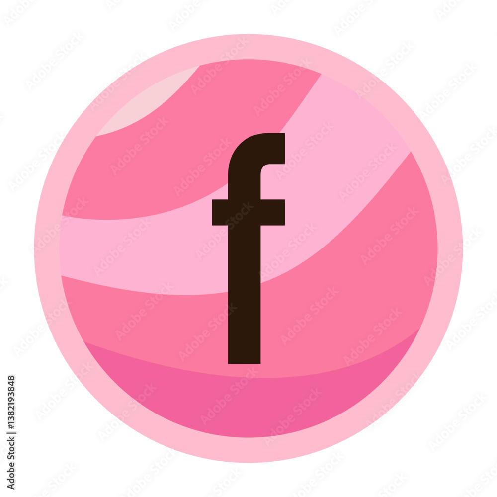 Obraz premium Playful Pink Letter f with a Valentine Inspired Swirl Design, Great for Romantic Projects, Sweet Cards, and Love Themed Artworks
