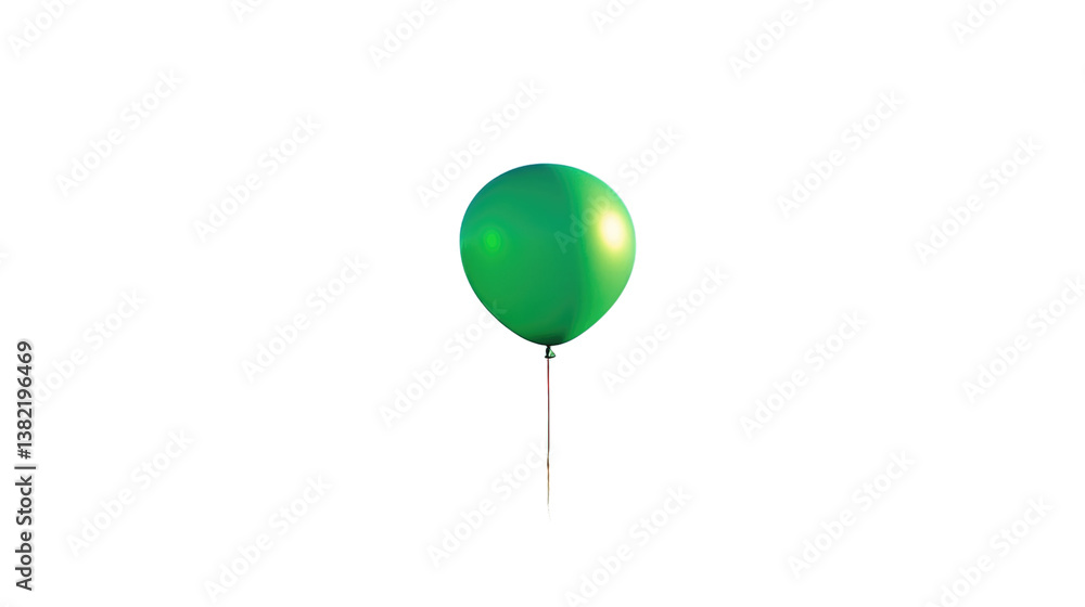 Green Balloon Floating Alone: A vibrant, glossy green balloon gently floats against a minimalistic, clean backdrop, its form perfectly round. Green Balloon Floating Alone: A vibrant, glossy green balloon gently floats against a minimalistic, clean backdrop, its form perfectly round.