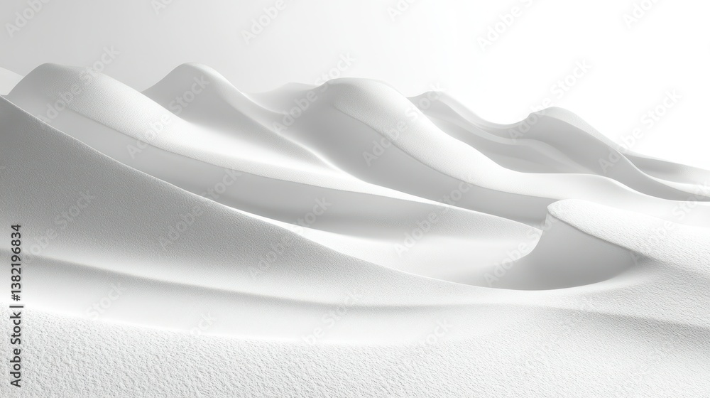 Fototapeta premium Abstract white landscape