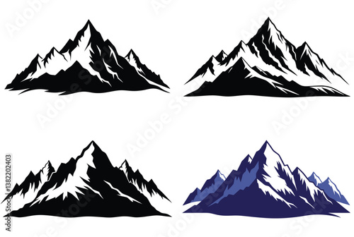 vector illustration of mountain landscape